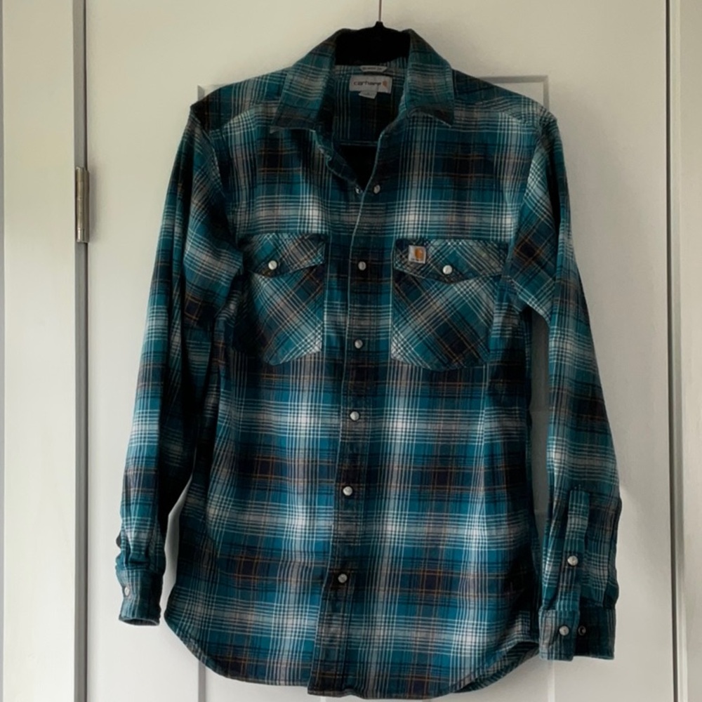 Carhartt Blue Casual Button Down Shirt
